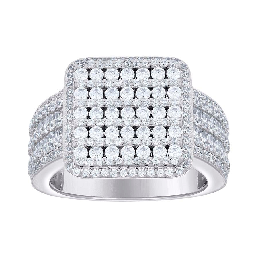 925 Sterling Silver Cz Ring S9-S11