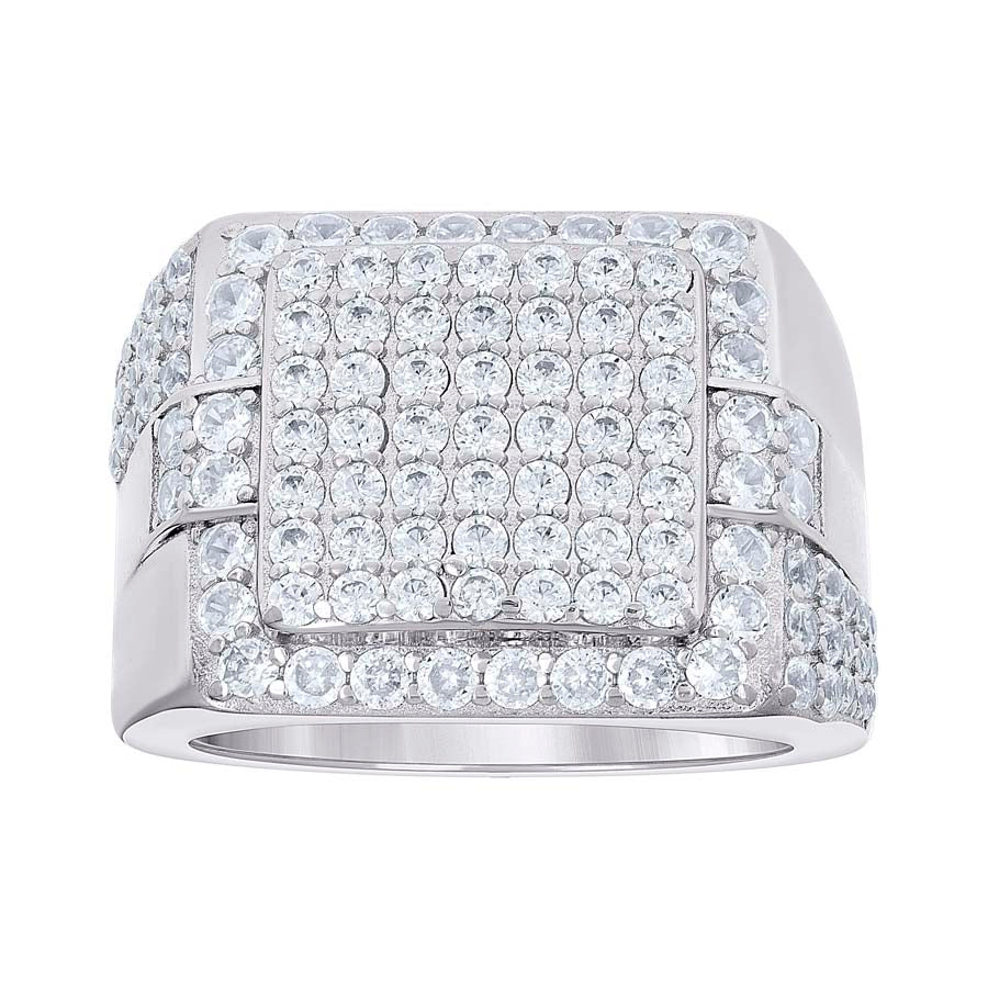 925 Sterling Silver Cz Ring S10-S12