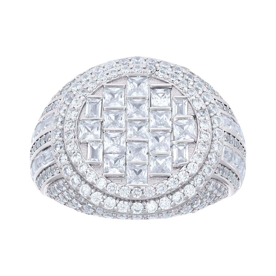925 Sterling Silver Cz Ring S10-S12