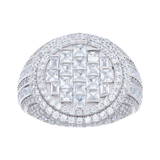 925 Sterling Silver Cz Ring S10-S12