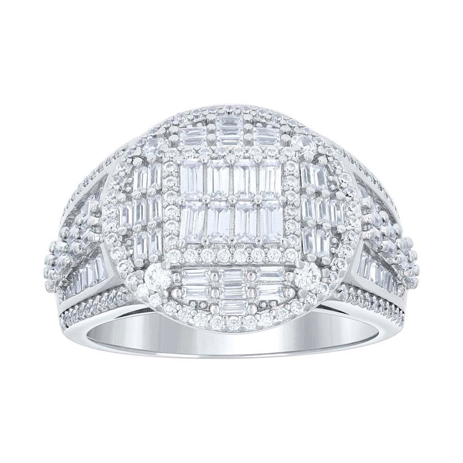 925 Sterling Silver Cz Ring S10-S12