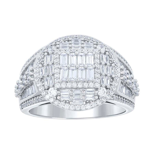 925 Sterling Silver Cz Ring S10-S12