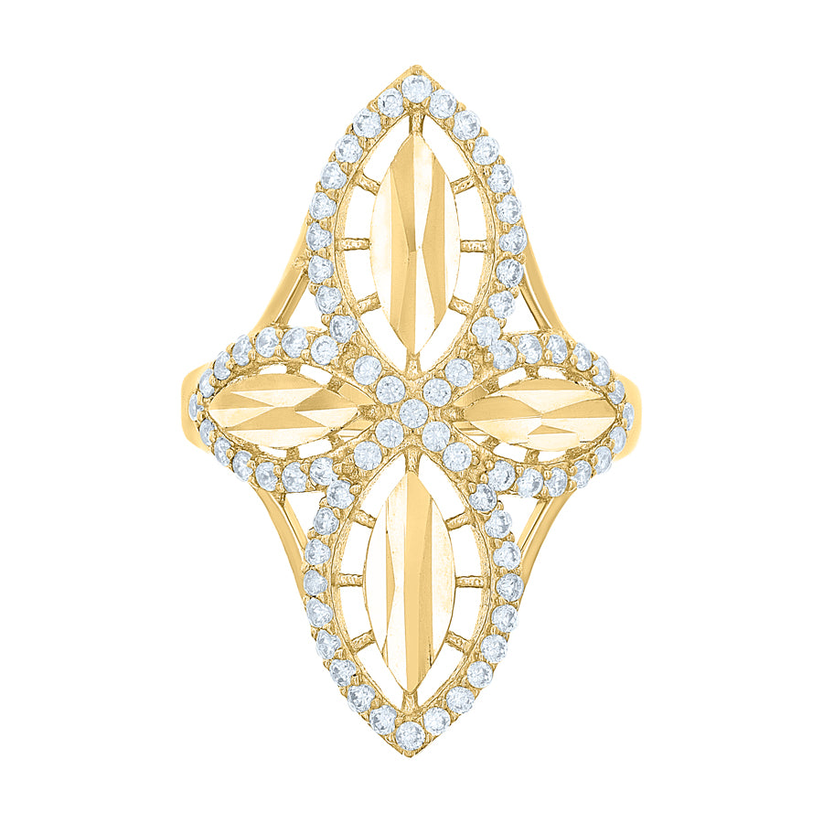 14Kt Gold Cz Ring