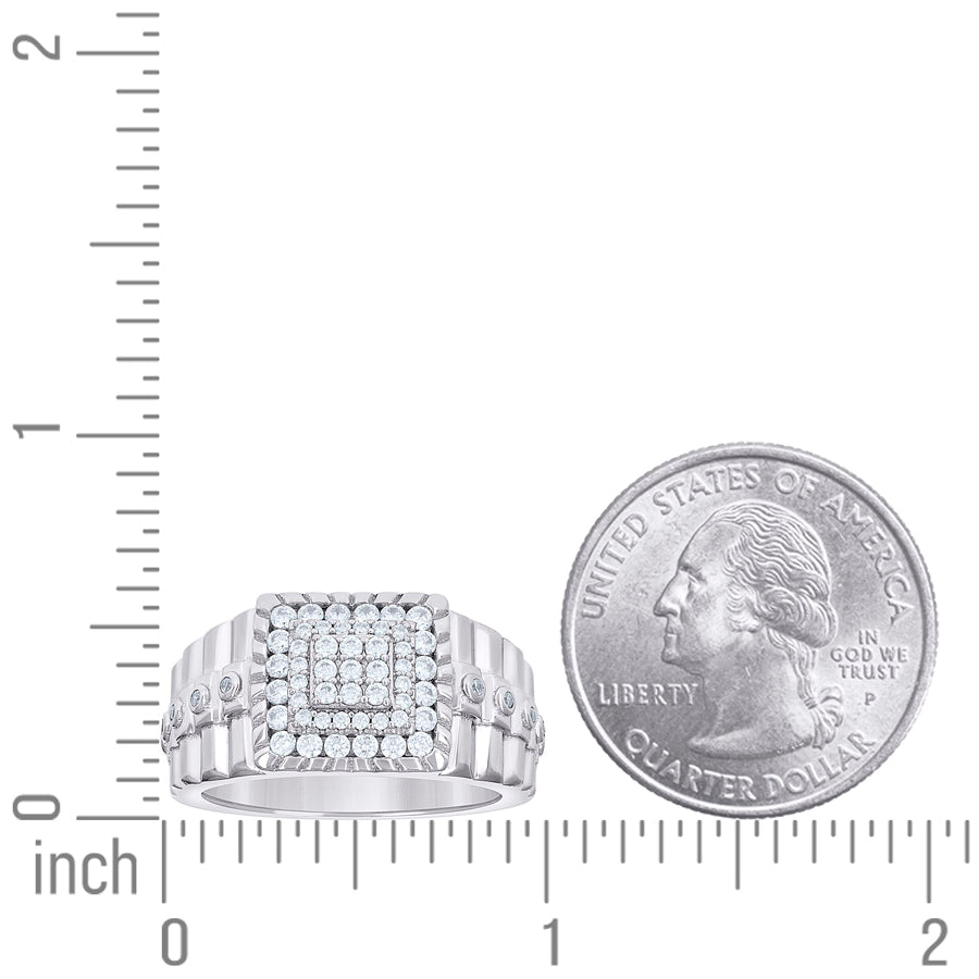 925 Sterling Silver Cz Ring S10-S12