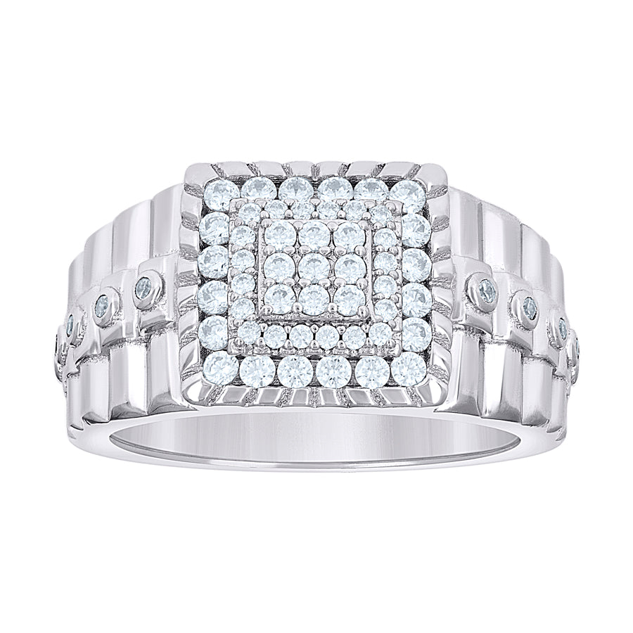 925 Sterling Silver Cz Ring S10-S12