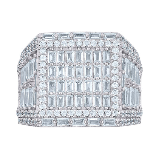925 Sterling Silver Cz Ring S10-S12