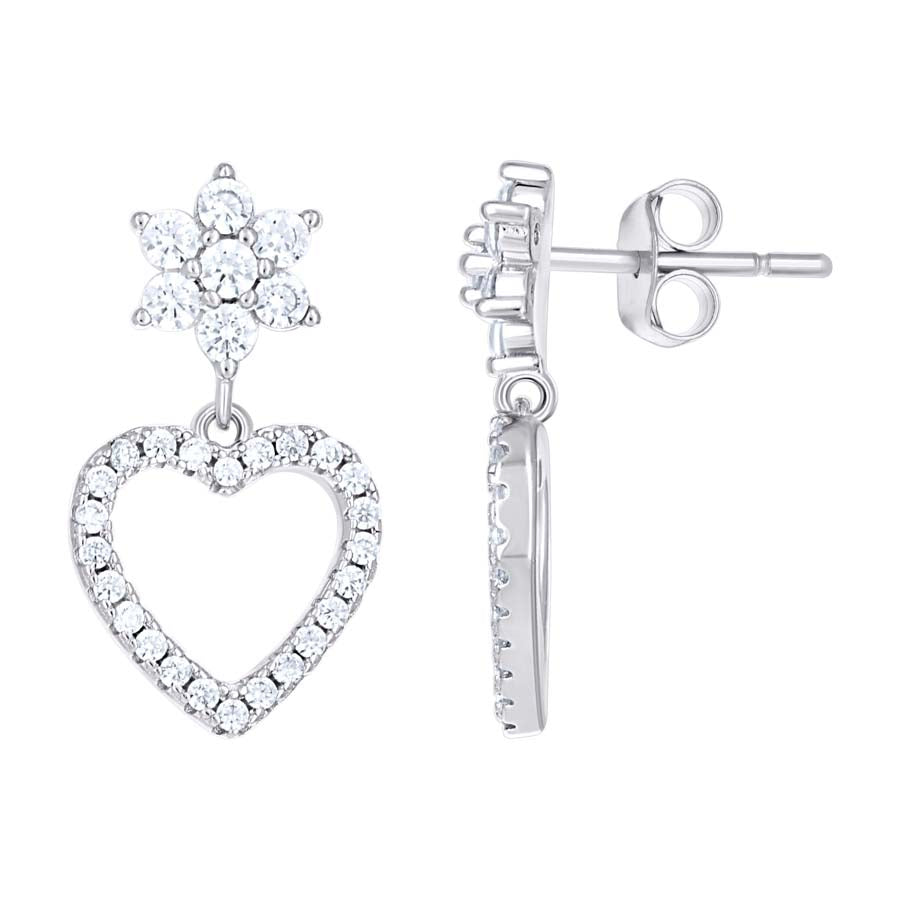 925 Sterling Silver Cz Earring