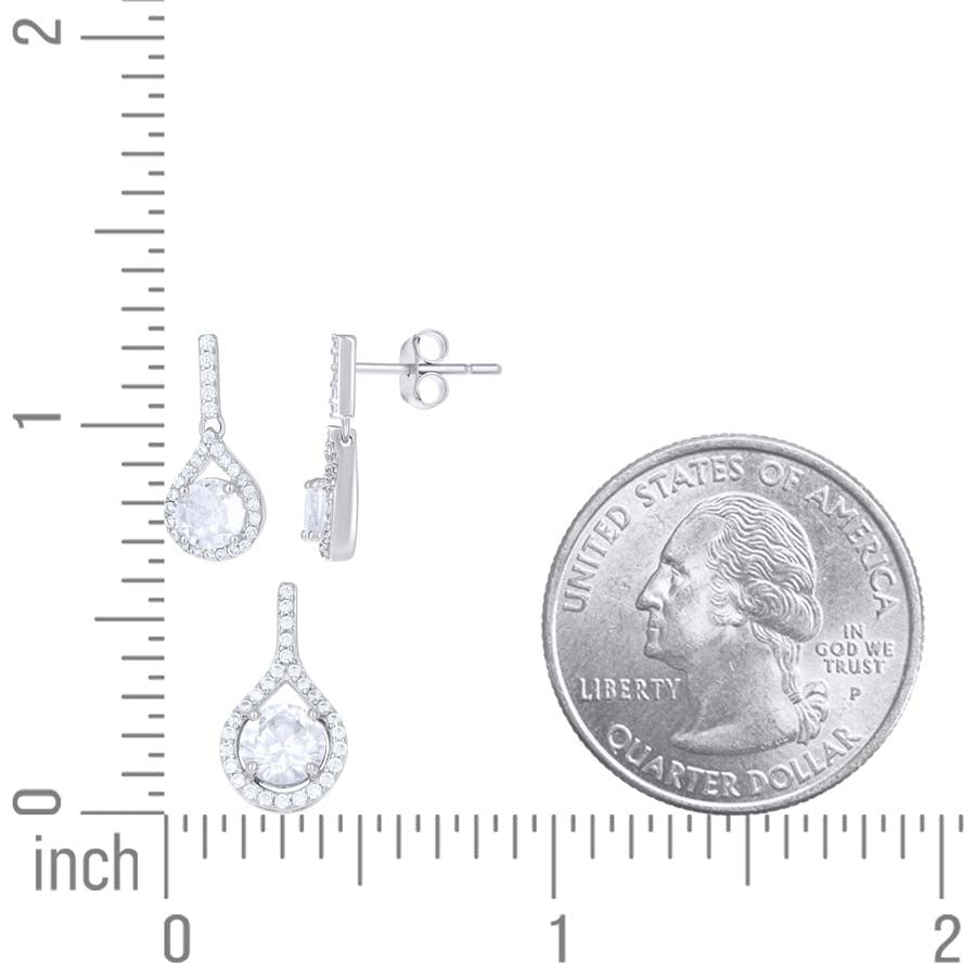 925 Sterling Silver Cz Set
