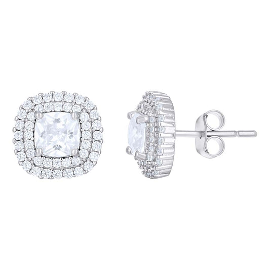 925 Sterling Silver Cz Earring