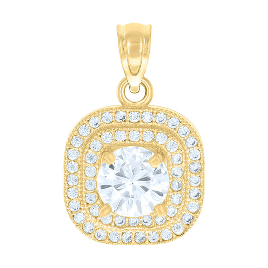 14Kt Gold Cz Pendant