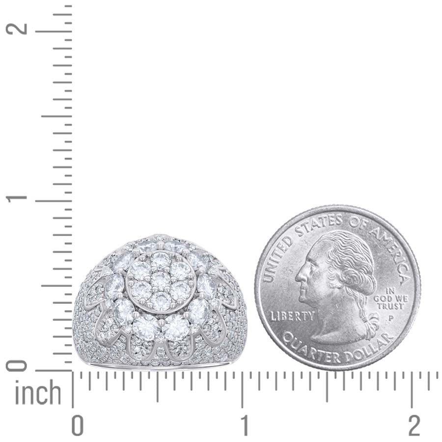 925 Sterling Silver Cz Ring S10-S12
