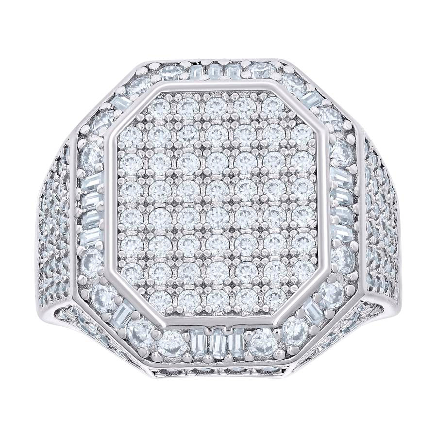 925 Sterling Silver Cz Ring S10-12