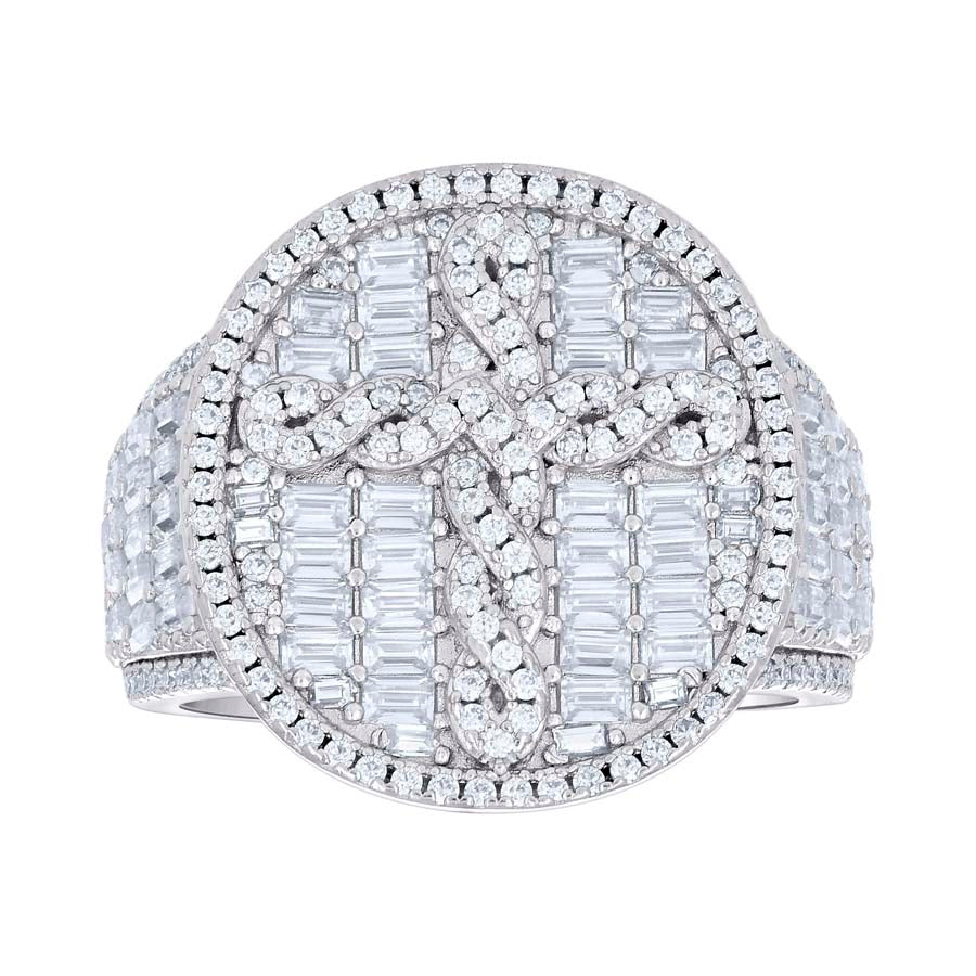925 Sterling Silver Cz Ring S10-S12