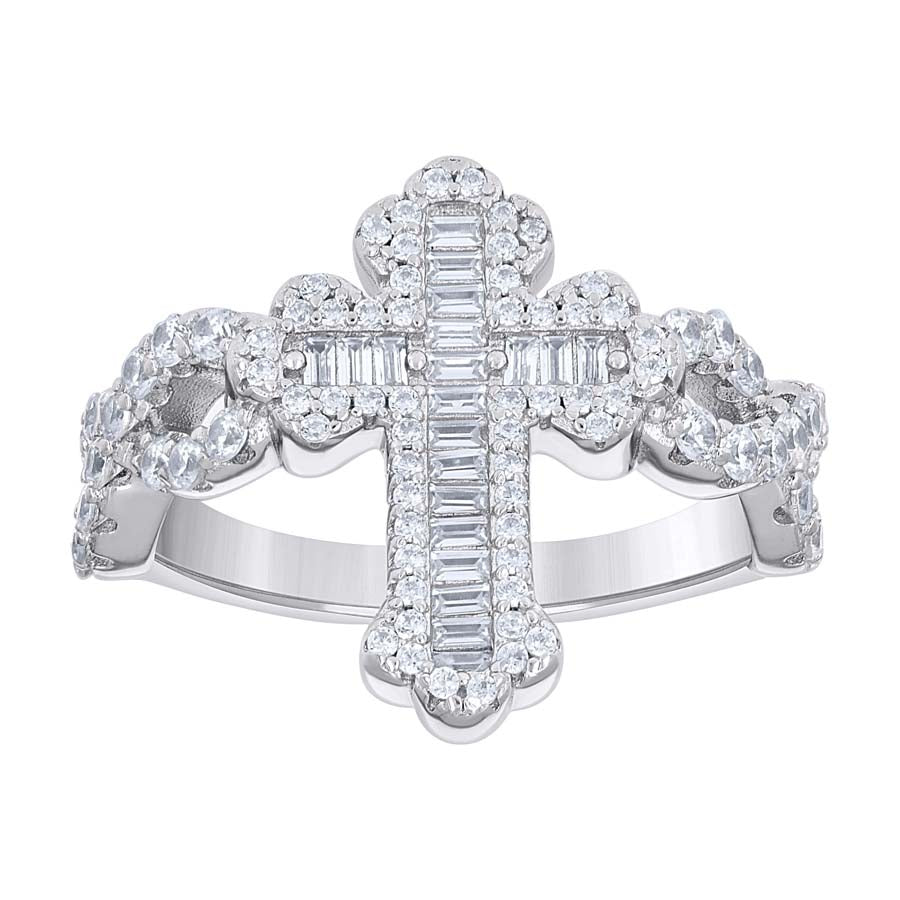 925 Sterling Silver Cz Ring S8-S11