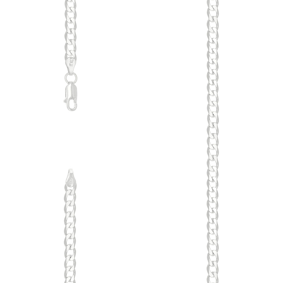 925 Sterling Silver Solid Classic Cuban Chain Silver 120 5mm
