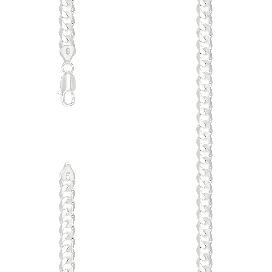 925 Sterling Silver Solid Classic Cuban Chain Silver 200 8mm
