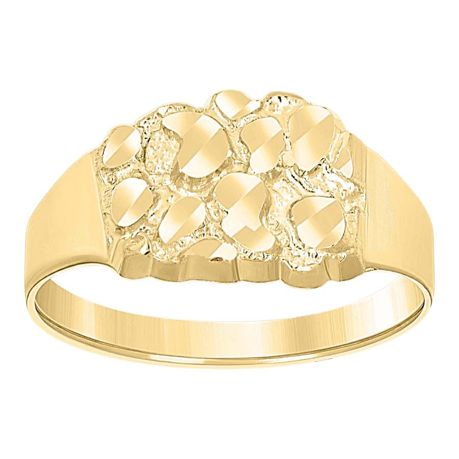 10K Gold Nugget Ring S6