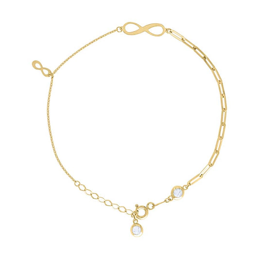 14Kt Gold Bracelet 8" (7"+1")