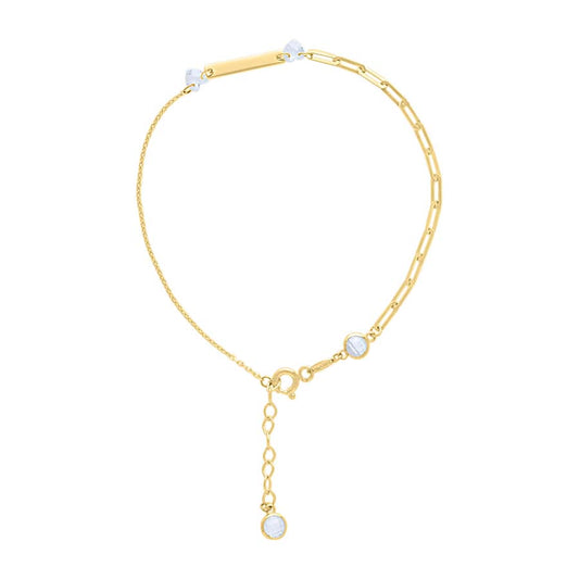 14Kt Gold Bracelet 8" (7"+1")