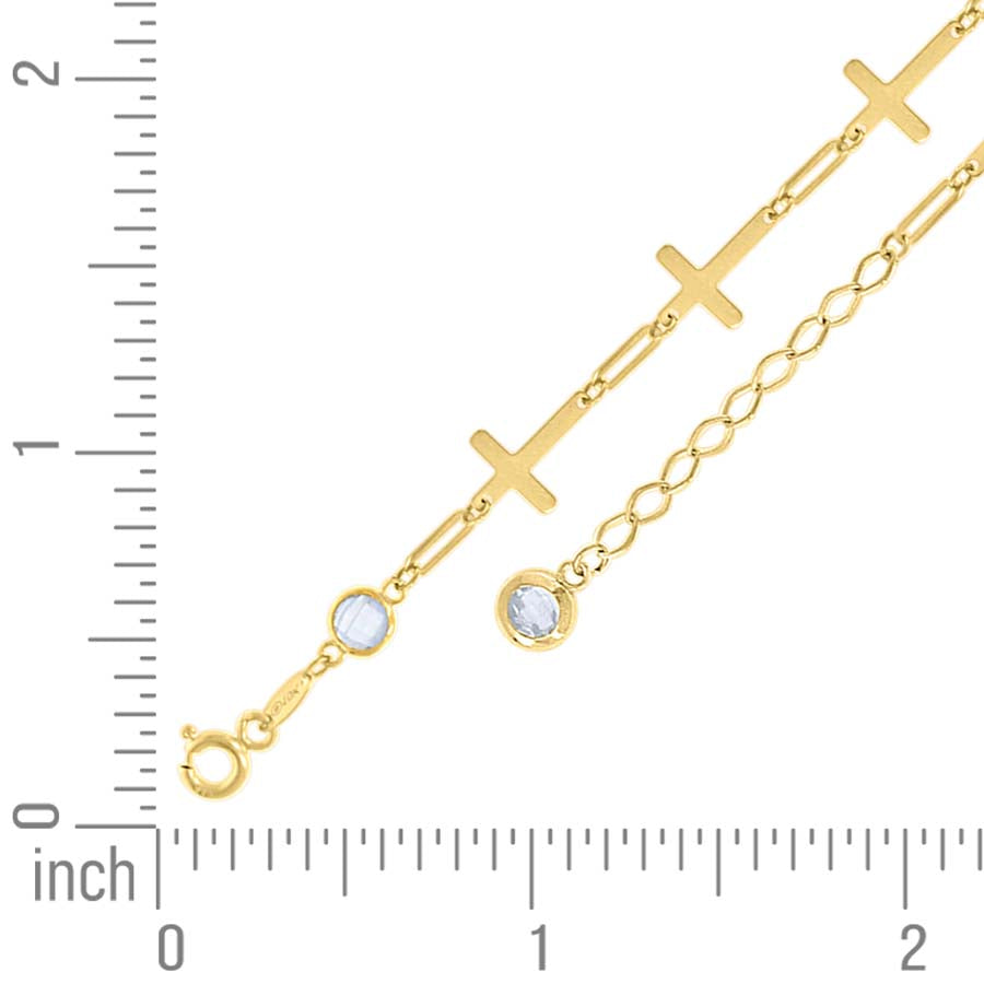 14Kt Gold Bracelet 8" (7"+1")