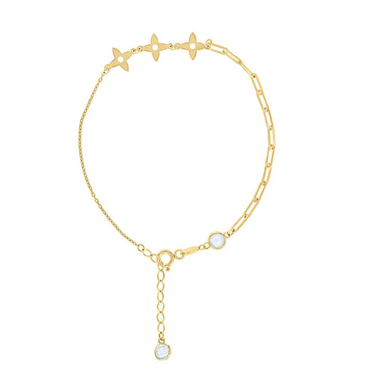 14Kt Gold Bracelet 8" (7"+1")