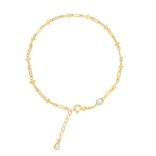 14Kt Gold Bracelet 8" (7"+1")
