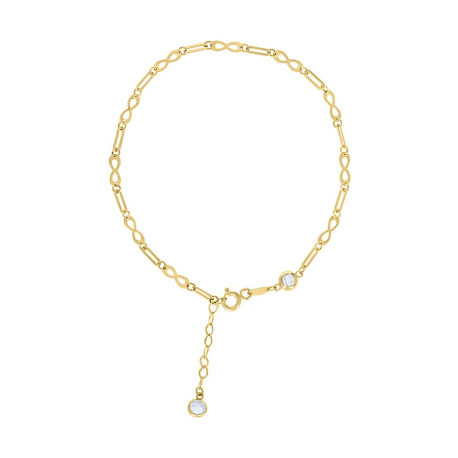 14Kt Gold Bracelet 8" (7"+1")