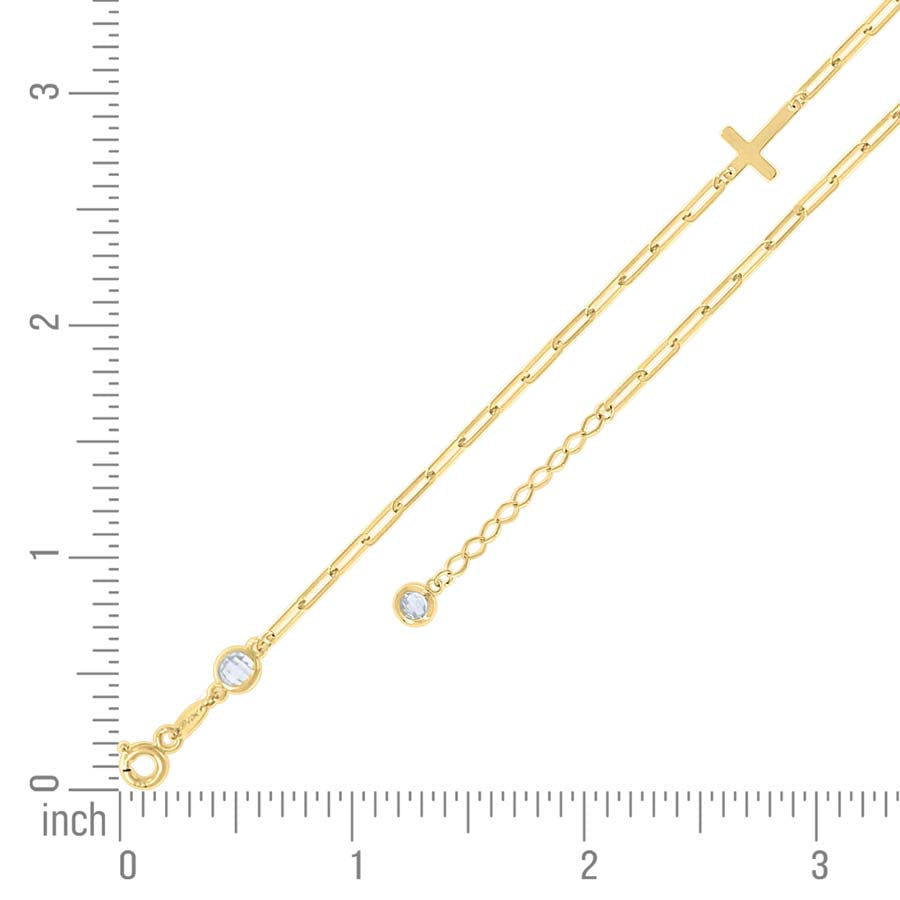 14Kt Gold Bracelet 8" (7"+1")