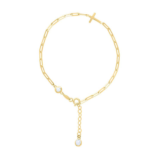 14Kt Gold Bracelet 8" (7"+1")