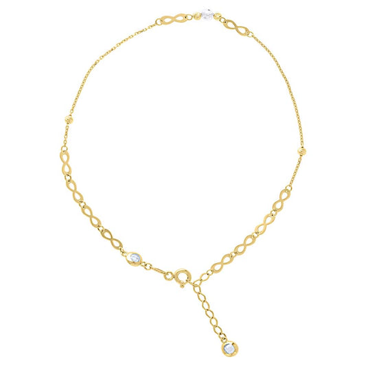 10Kt Gold Anklet 10" (9"+1")