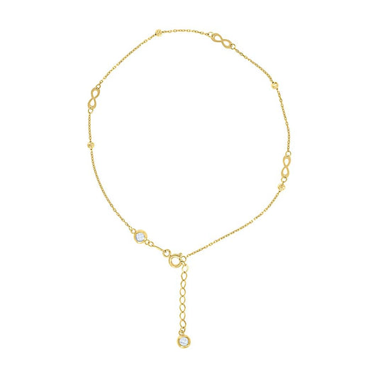 10Kt Gold Anklet 10" (9"+1")