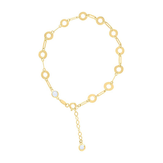 10Kt Gold Bracelet 8" (7"+1")