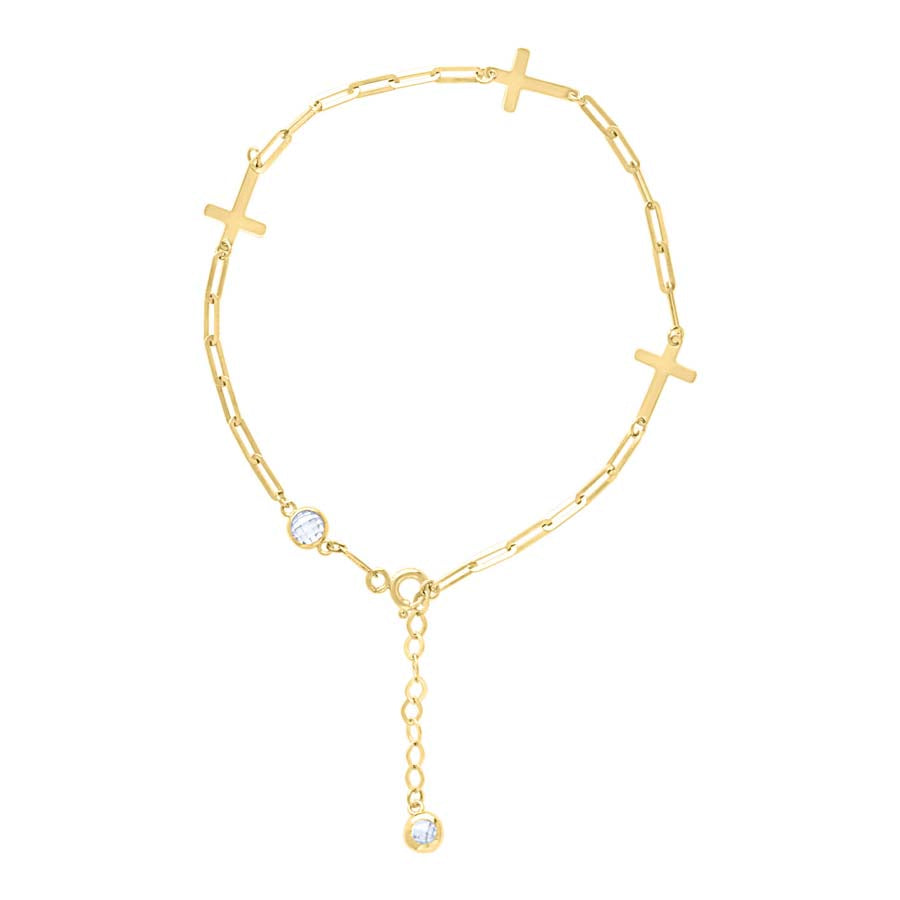 10Kt Gold Bracelet 8" (7"+1")