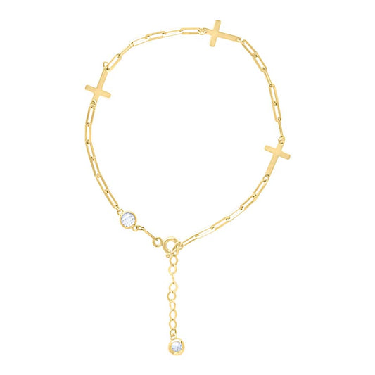 10Kt Gold Bracelet 8" (7"+1")