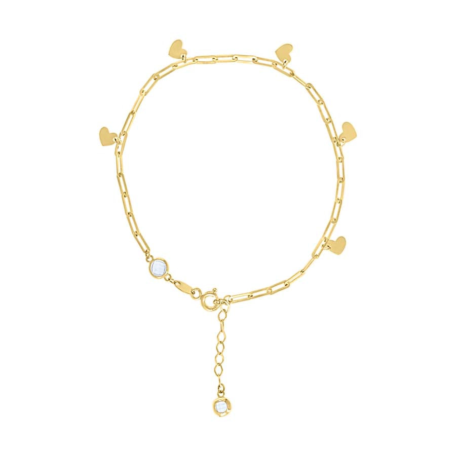 10Kt Gold Bracelet 8" (7"+1")