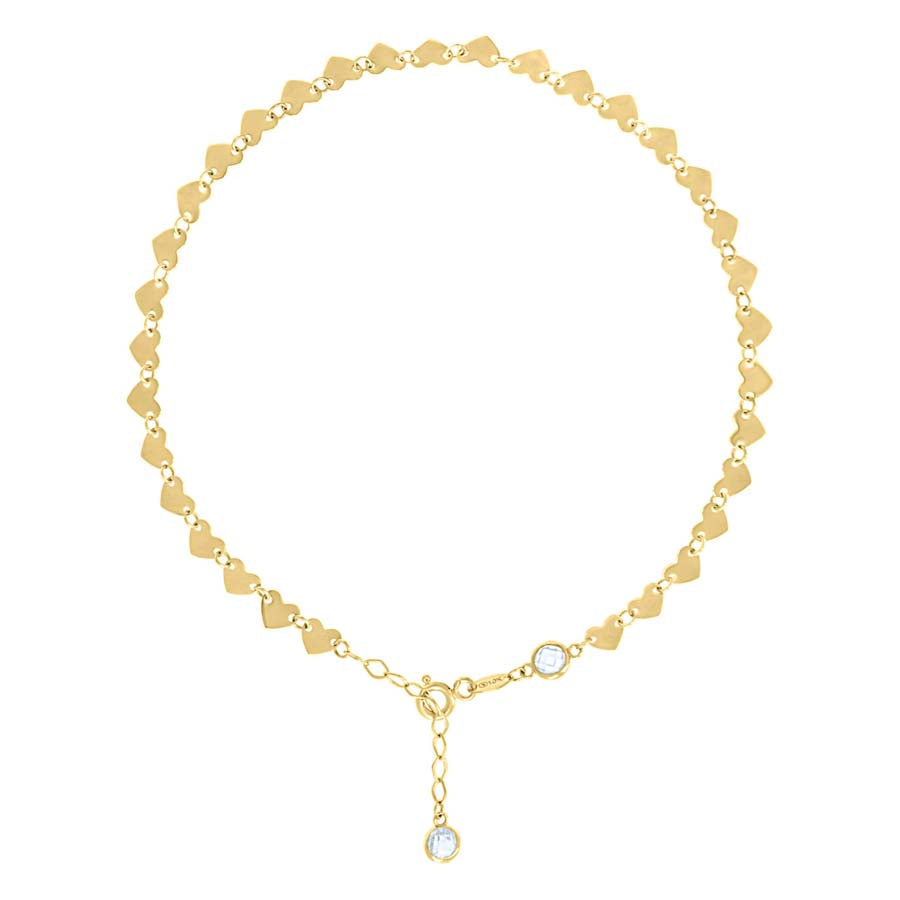 10Kt Gold Anklet 10" (9"+1")