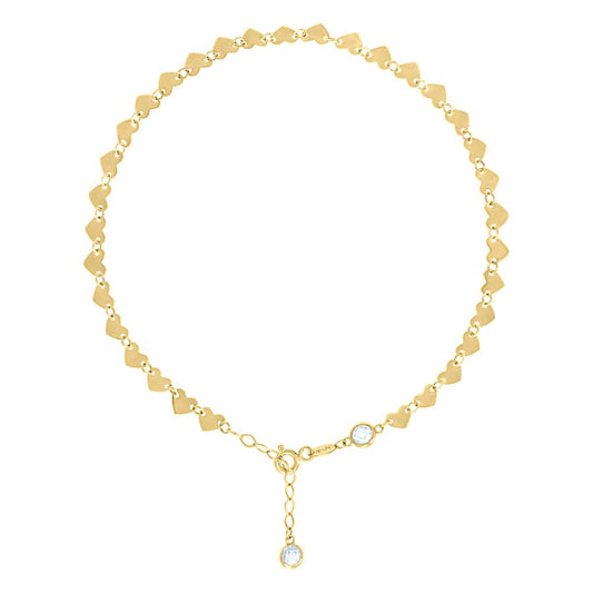 10Kt Gold Anklet 10" (9"+1")
