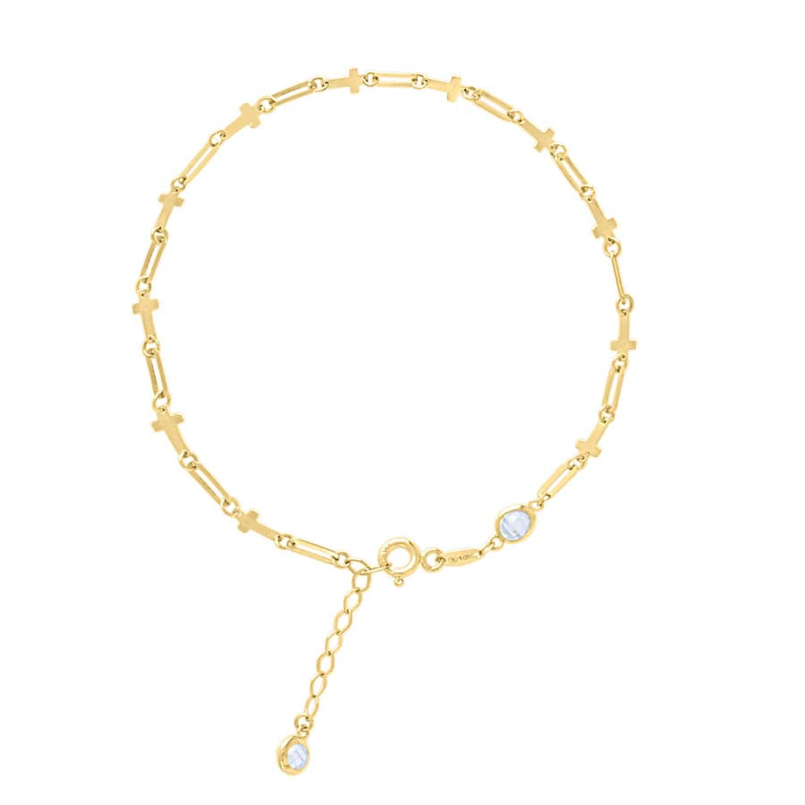 10Kt Gold Bracelet 8" (7"+1")