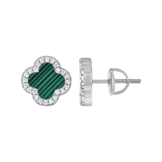 925 Sterling Silver Cz Earring 10mm