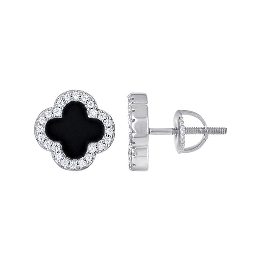 925 Sterling Silver Cz Earring 10mm