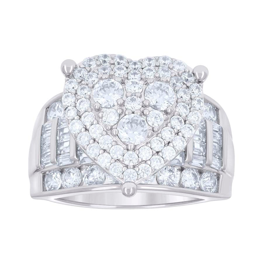 925 Sterling Silver Cz Ring S7-S9