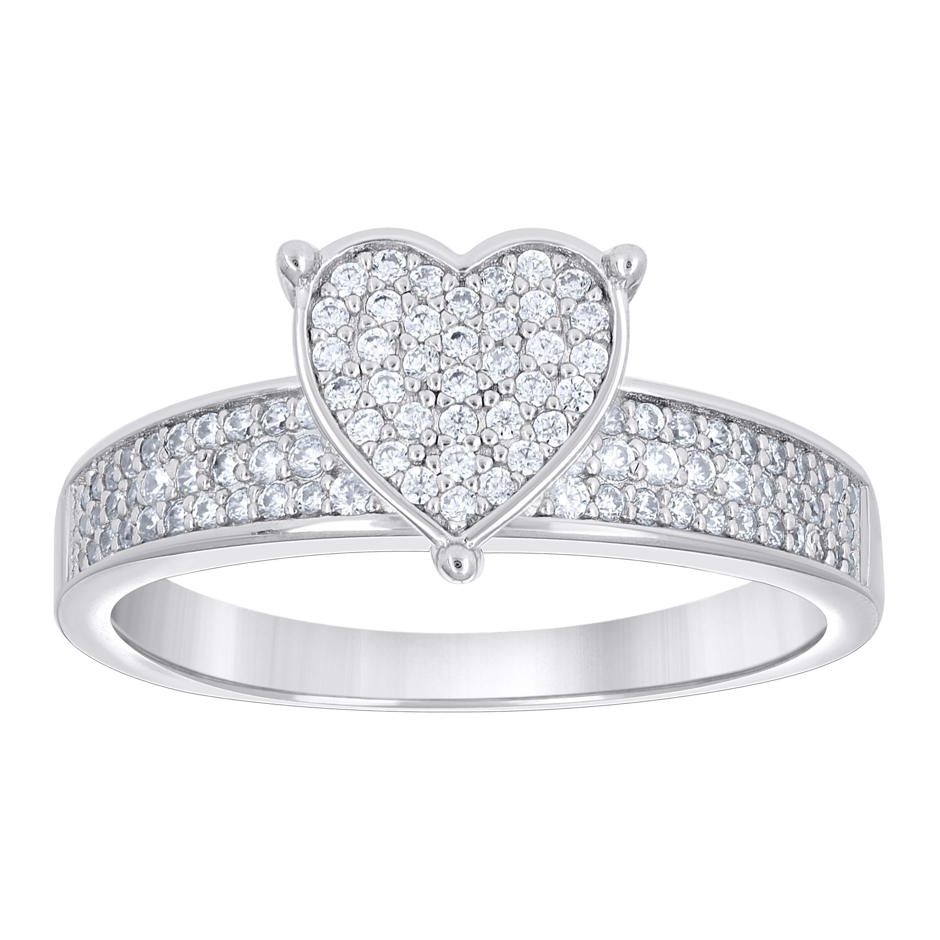 925 Sterling Silver Cz Ring S5-S10