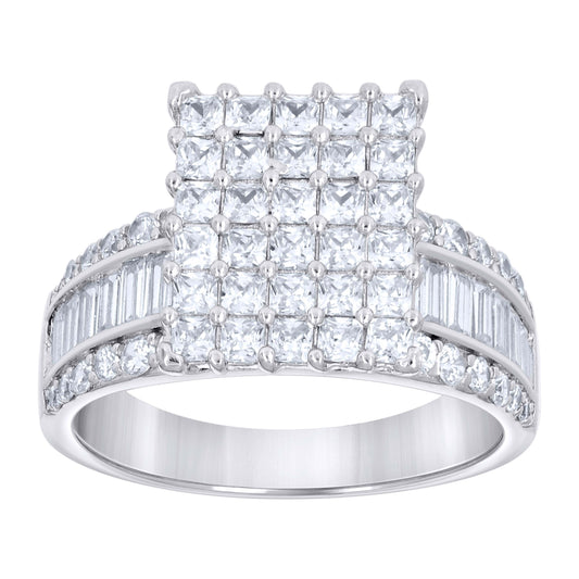 925 Sterling Silver Cz Ring S6-S10