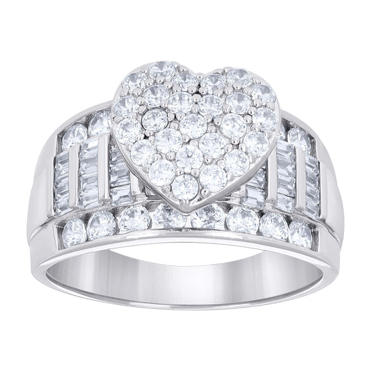 925 Sterling Silver Cz Ring S6-S10