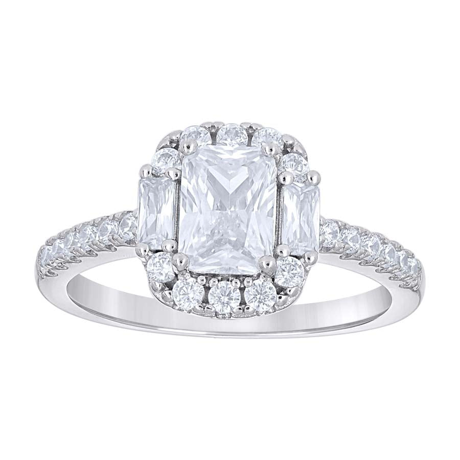 925 Sterling Silver Cz Ring S5-S10