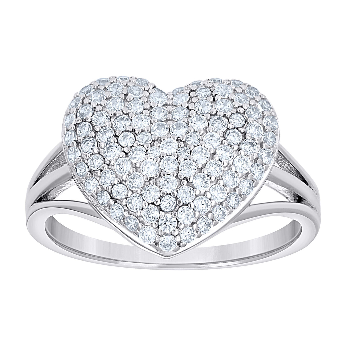 925 Sterling Silver Cz Ring S6-S10