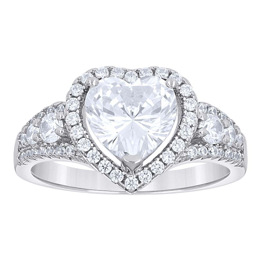 925 Sterling Silver Cz Ring S5-S10