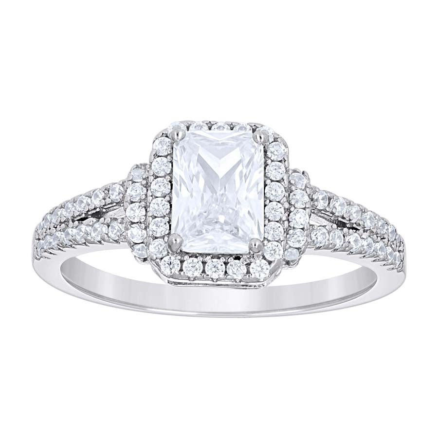 925 Sterling Silver Cz Ring S5-S10