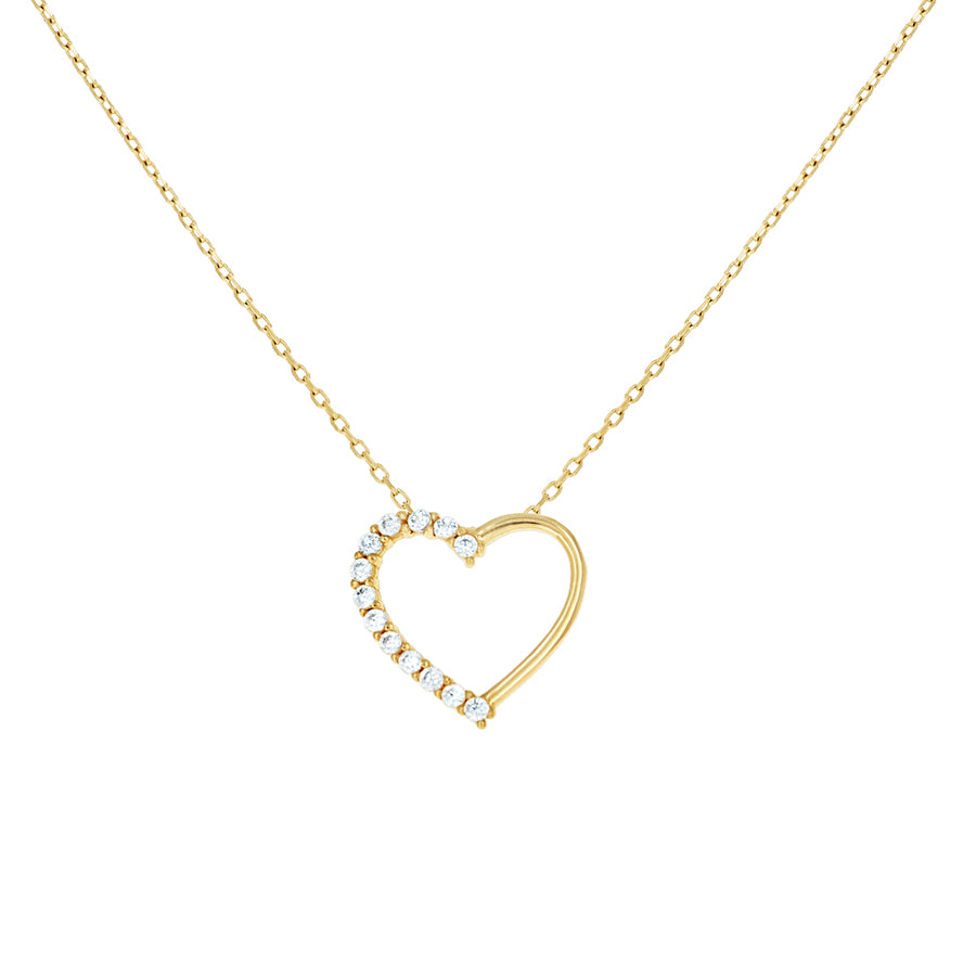 10Kt Gold Cz Necklace 18" (16"+2")