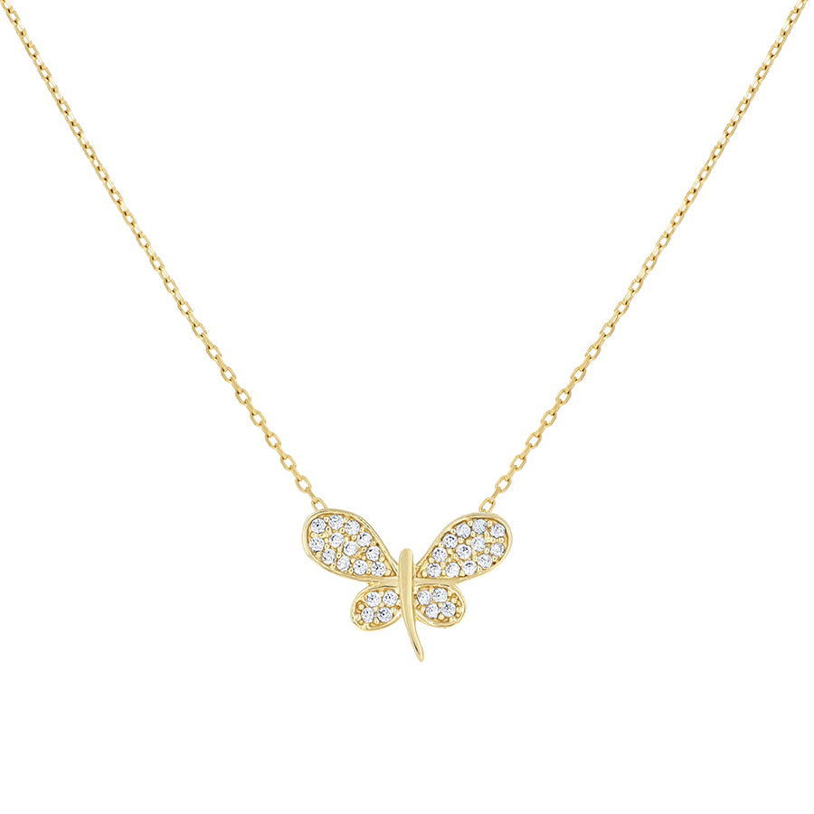 10Kt Gold Cz Necklace 18" (16"+2")